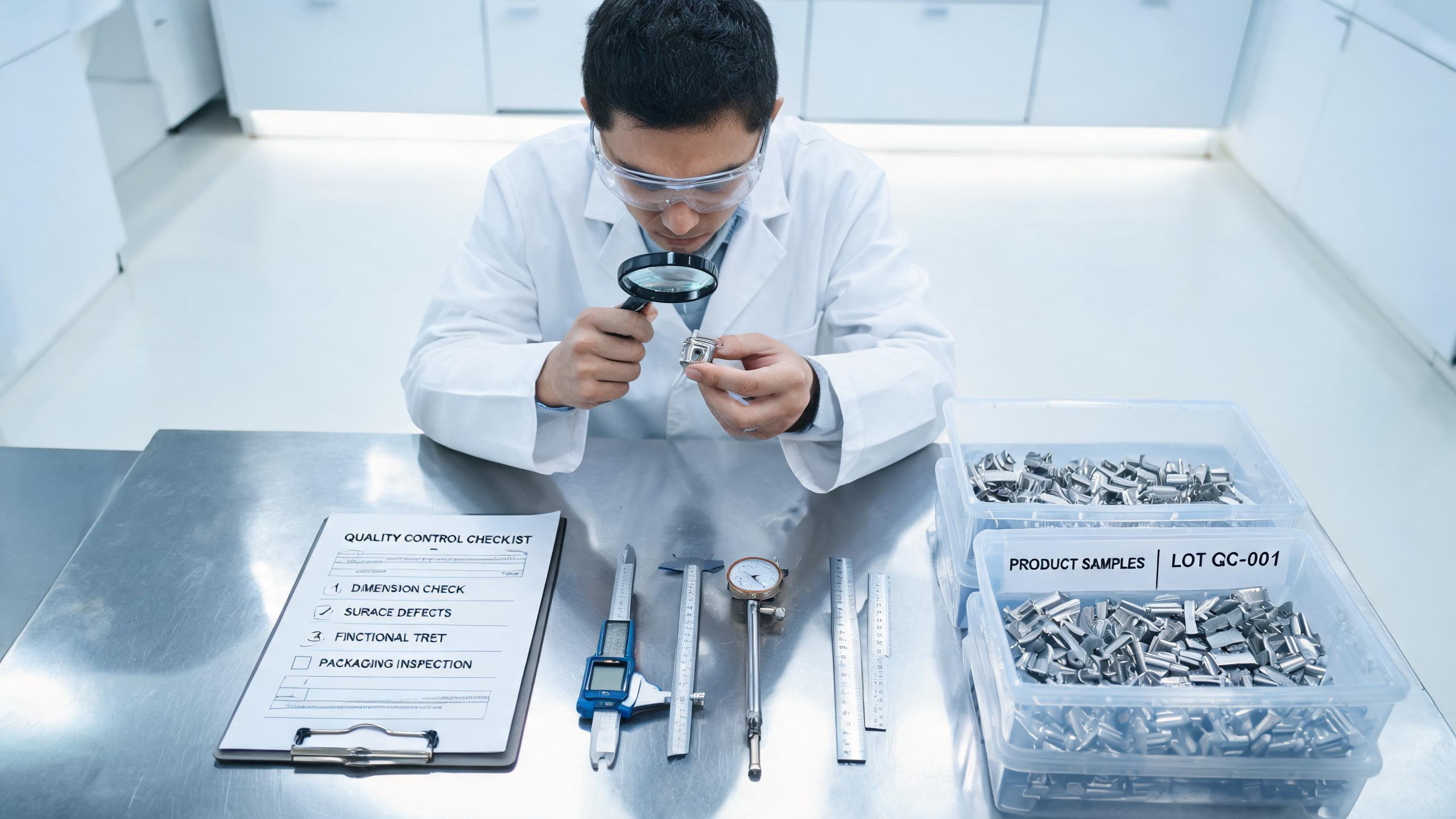 Quality control inspection checklist in lab