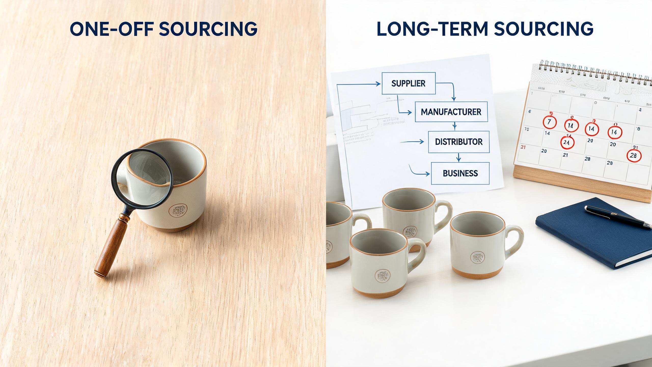 Long-term vs one-off sourcing comparison